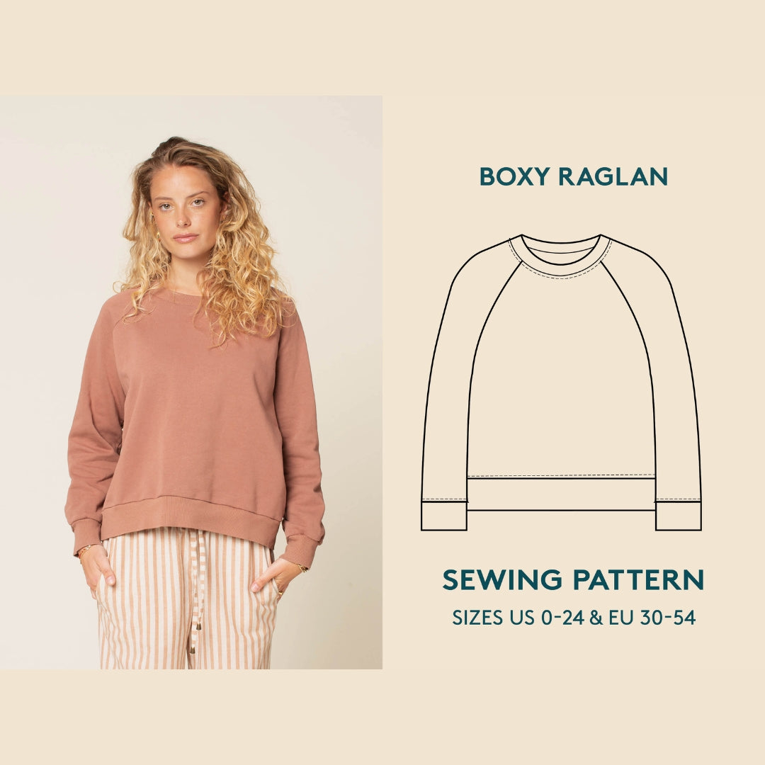 Boxy Raglan Sweatshirt Pattern By Wardrobe By Me Cover