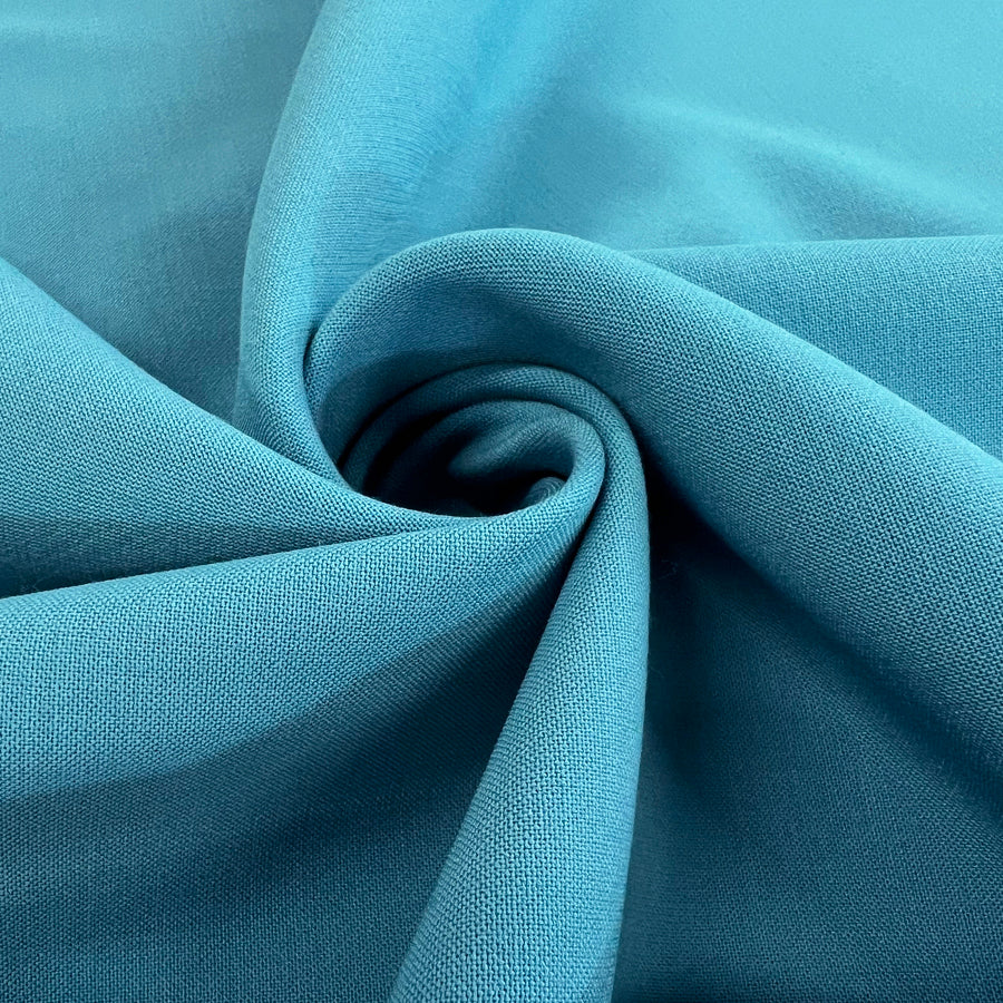Breakfast At Wool Polyester Elastane Blue Dress Fabric Twist