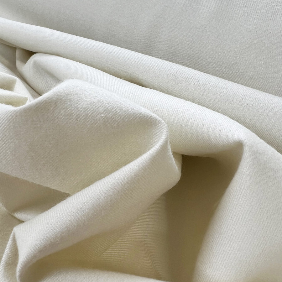 Brushed Polyester Cotton Blend Dress Craft Fabric Cream