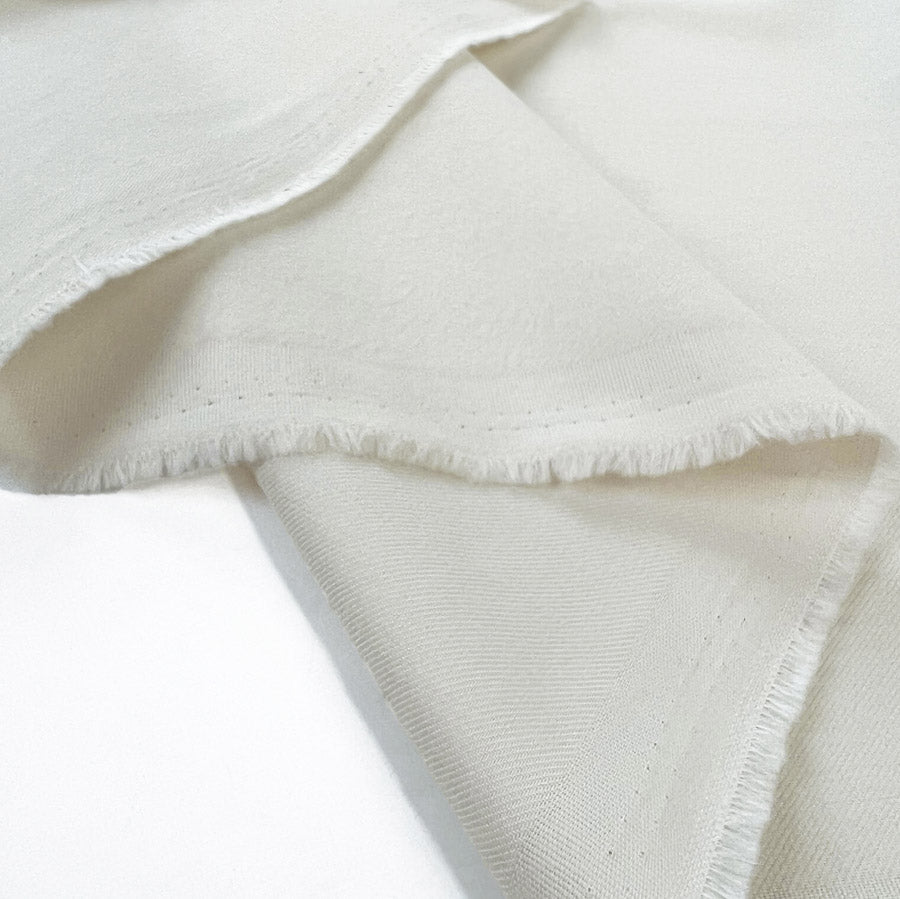 Brushed Polyester Cotton Blend Dress Craft Fabric Cream Fold