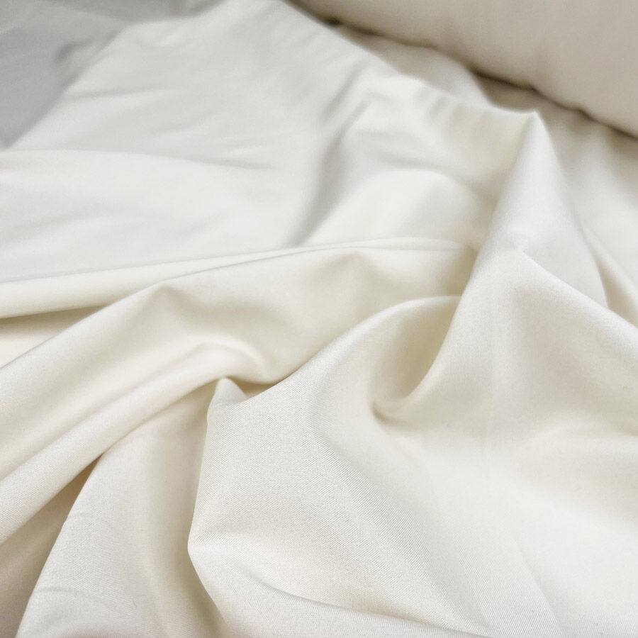 Buttermilk Lining Cream Fine Woven Nylon Fabric