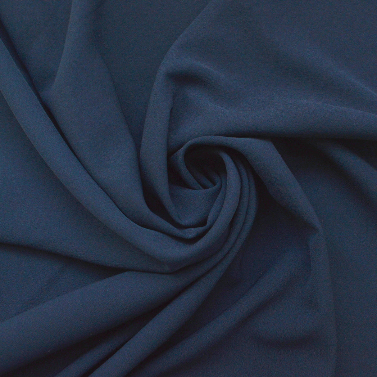 Candy Crepe Navy Polyester Crepe Dress Fabric Cud