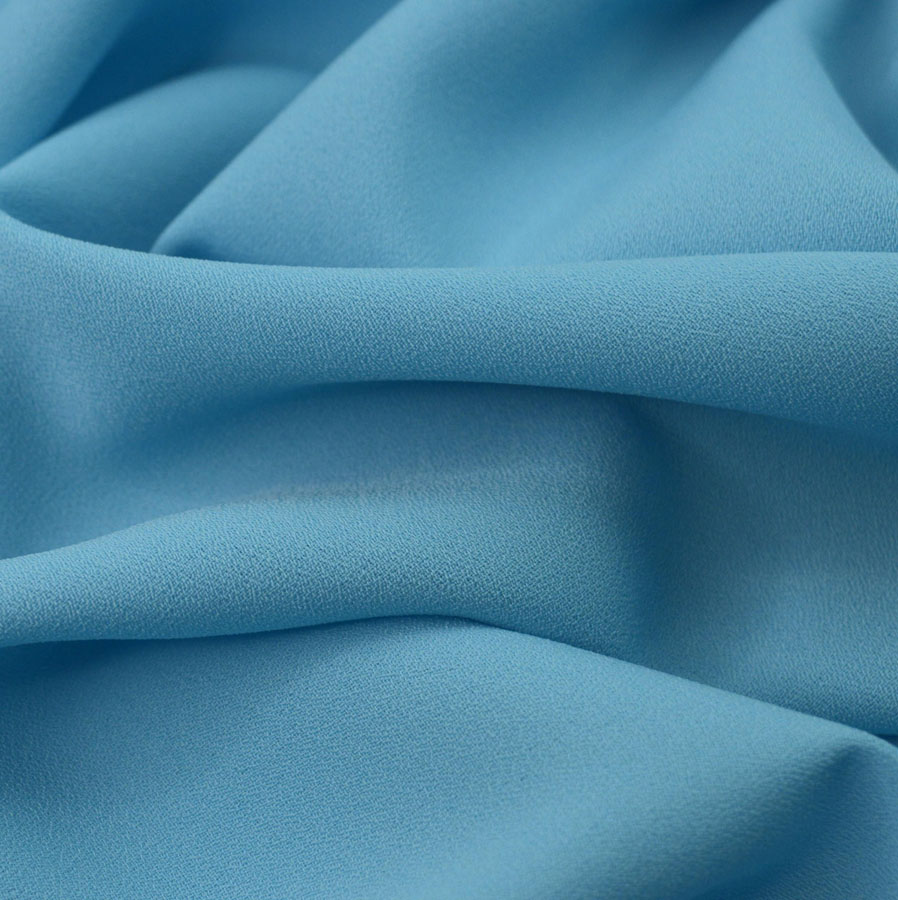 Candy Crepes Turquoise Polyester Dress Fabric Cu