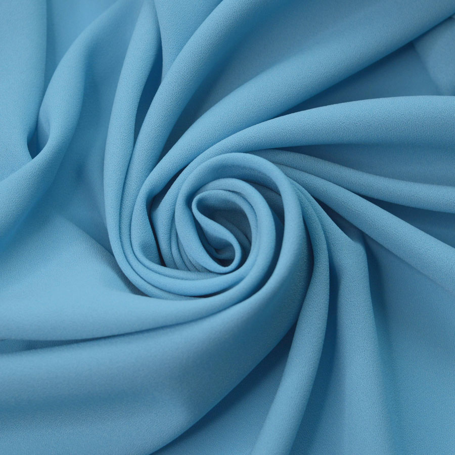 Candy Crepes Turquoise Polyester Dress Fabric Cud