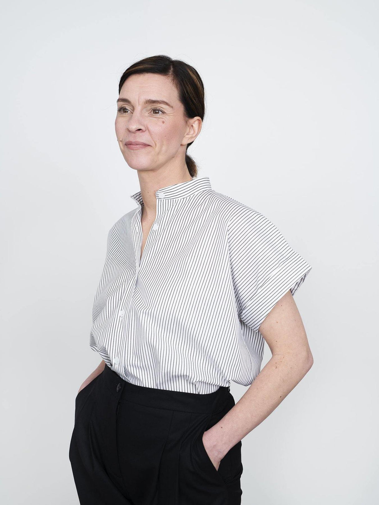 Cap Sleeve Shirt Sewing Pattern The Assembly Line 2