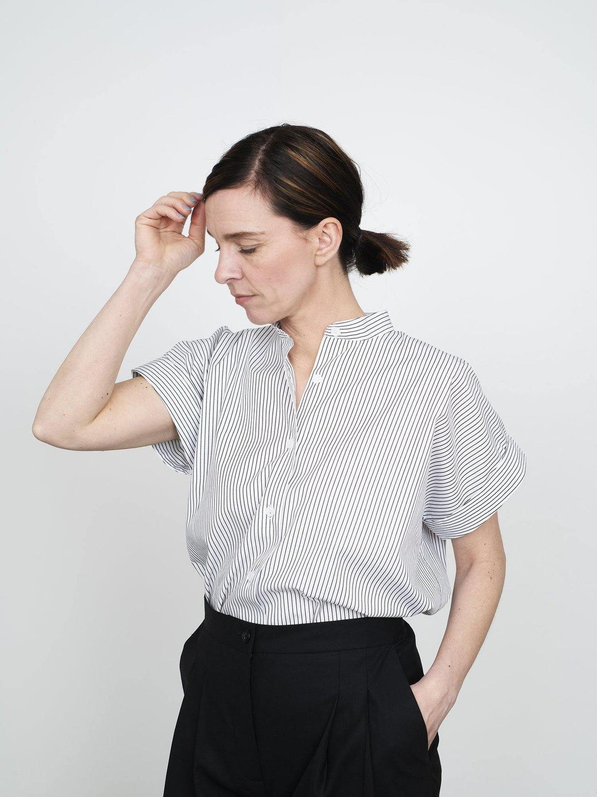 Cap Sleeve Shirt Sewing Pattern The Assembly Line 3