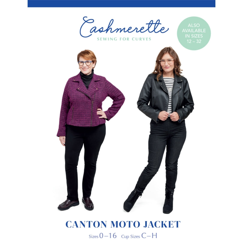 Cashmerette Canton Moto Jacket Sewing Pattern 0 16 Cover
