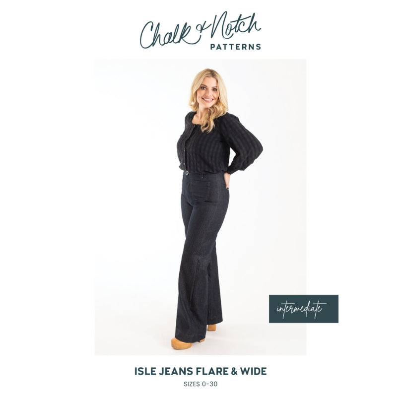 Chalk And Notch Patterns Isle Jeans Sewing Pattern Cover