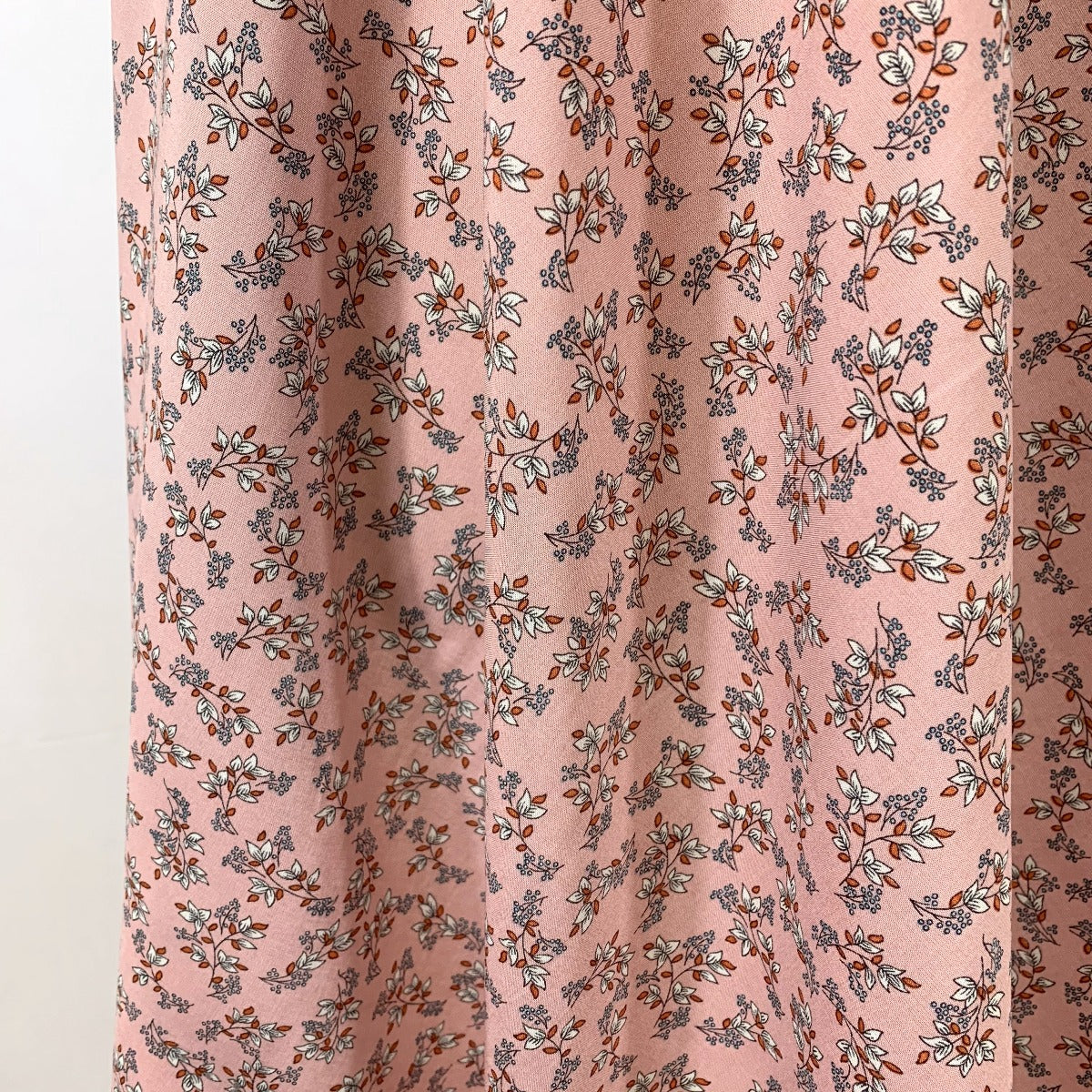 Challis Sacha Pink Soft Viscose Dress Fabric Mint Floral Drape
