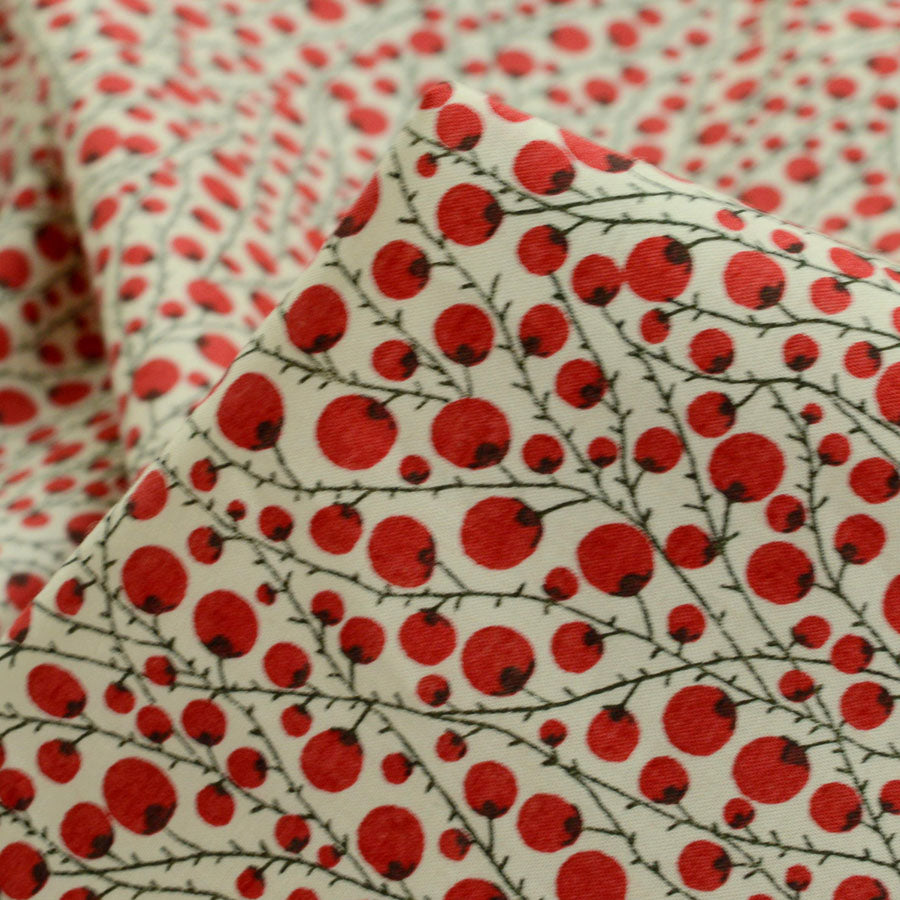 Cherry Berry Cotton Lawn Red Cherry Fabric Cu Copy