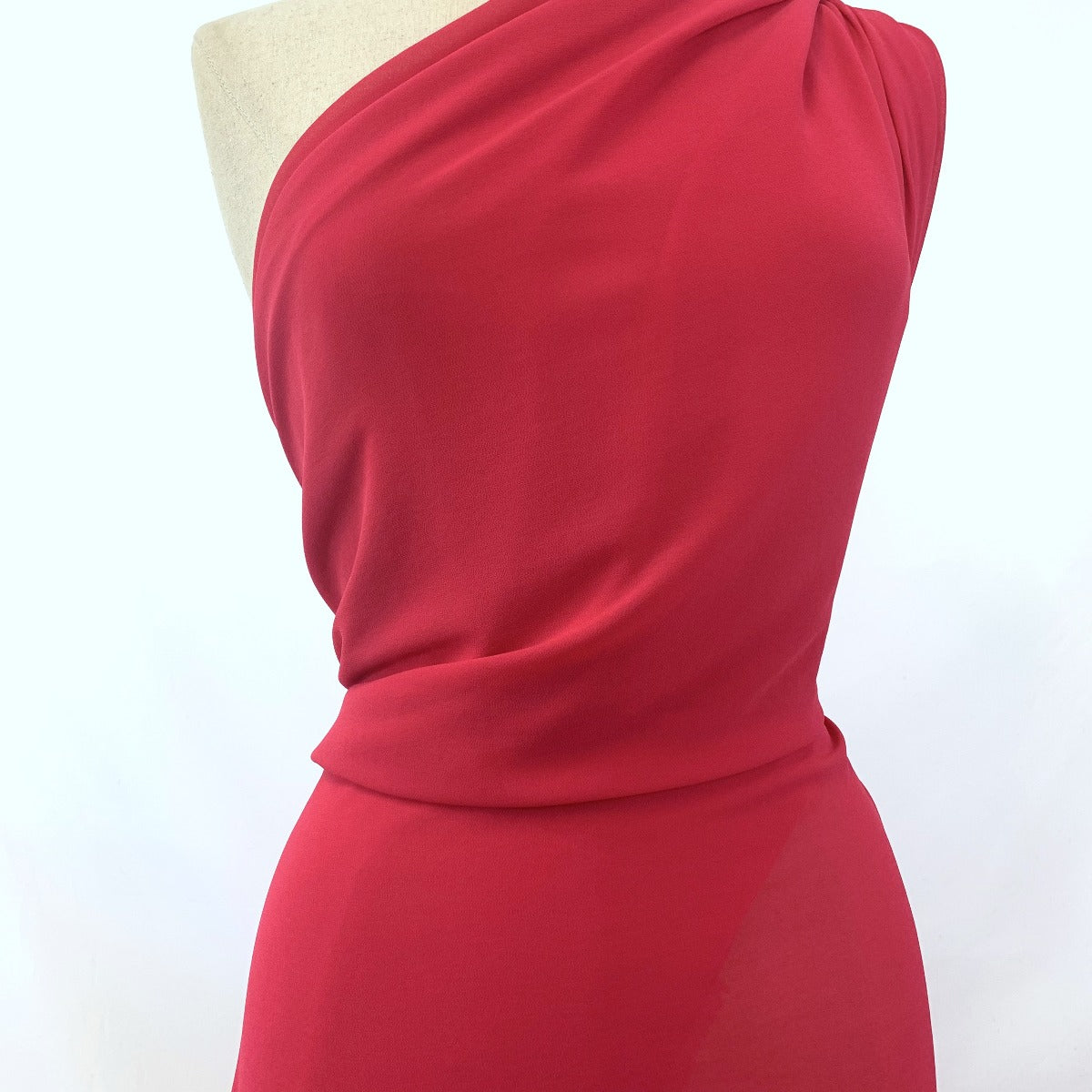 Chiffon Fuchsia Matte Pink Polyester Dress Fabric Close Up