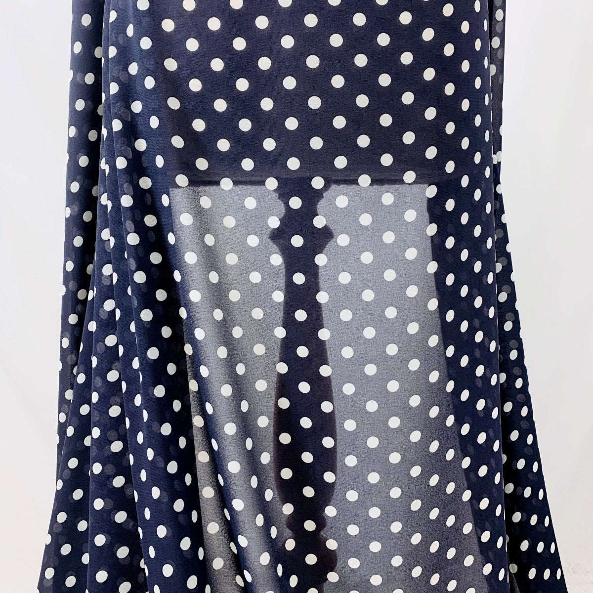 Chiffon Spots Grey Plain Grey White Spotty Dots Polyester Georgette Dress Fabric Manquin Transparenct Fabric Photo Custom