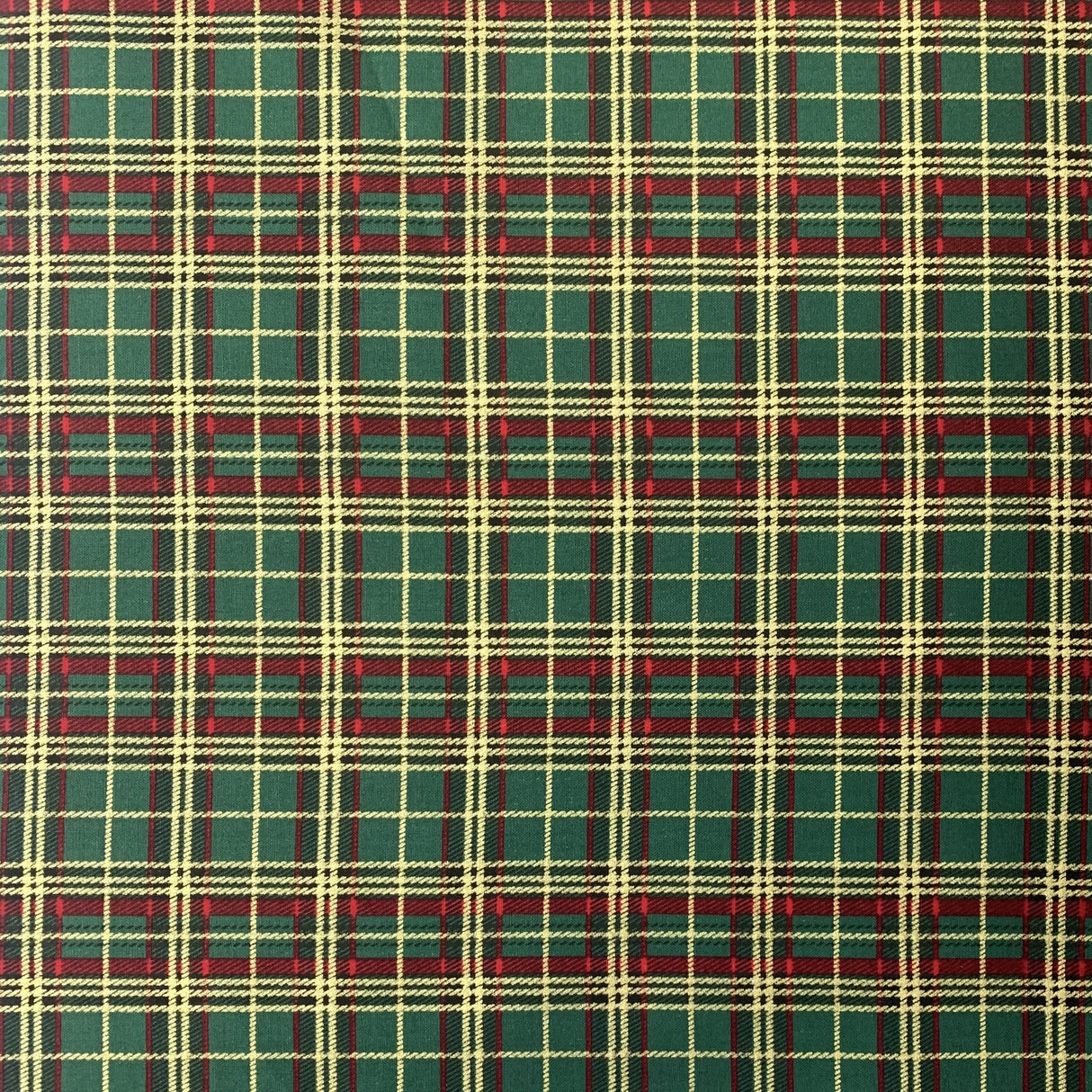 Christmas Tartan Green Pattern