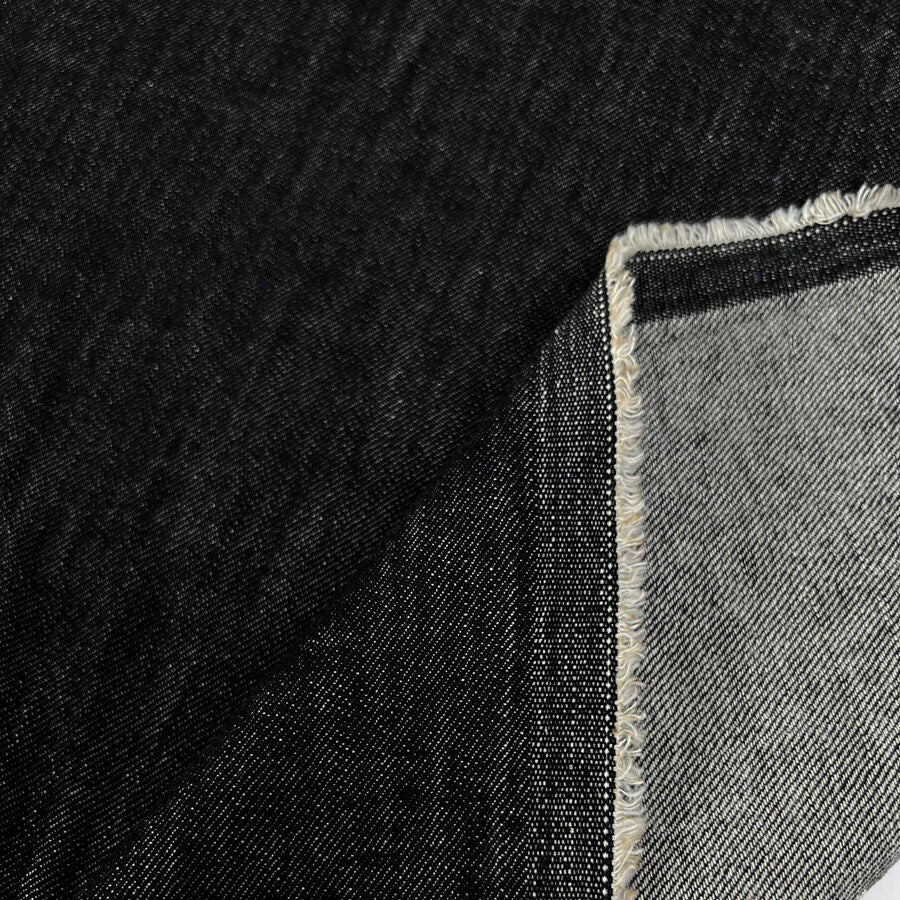 Como Classico Matteo Cotton Italian Black Woven Fabric Fold