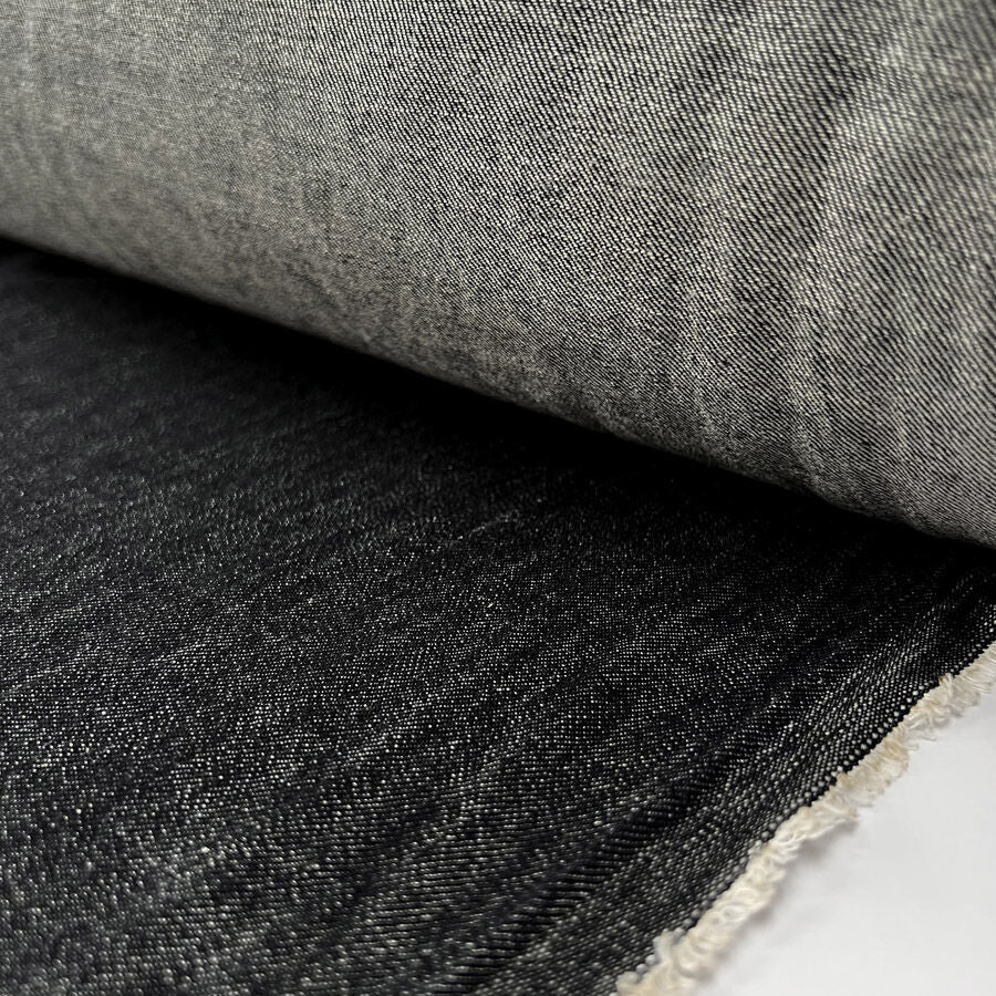 Como Classico Matteo Cotton Italian Black Woven Fabric Roll