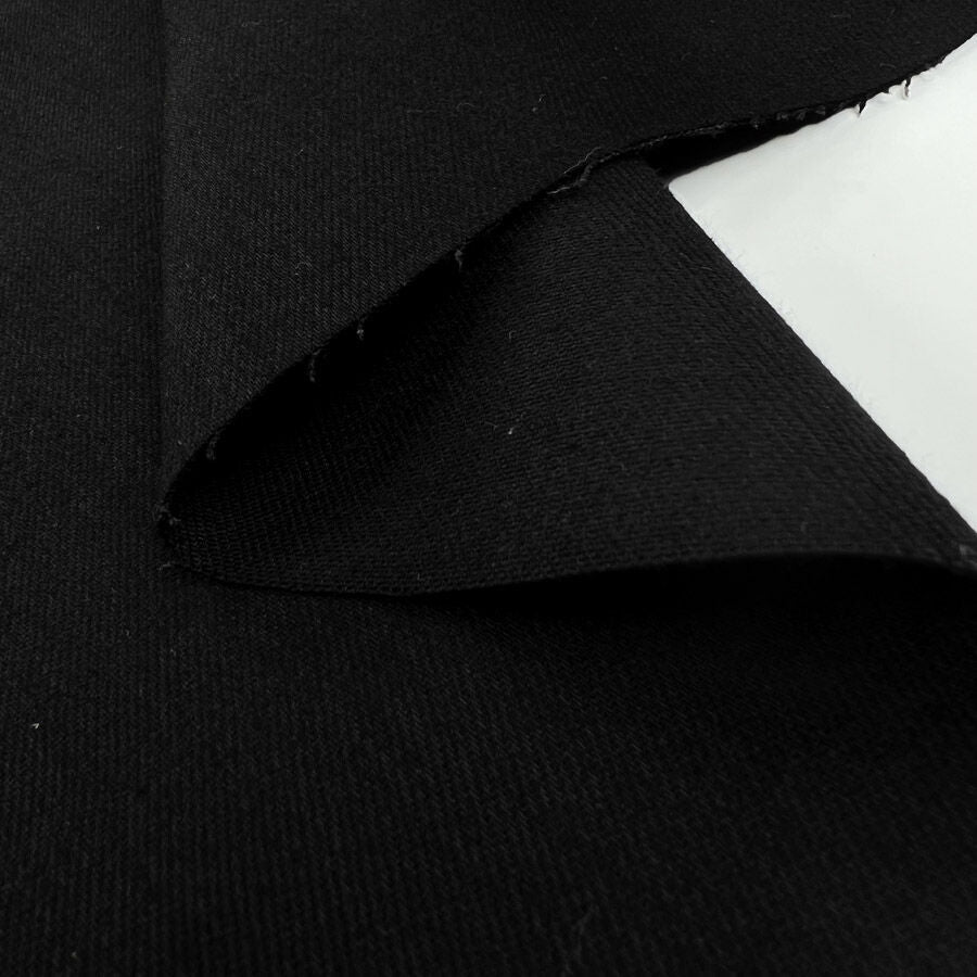 Como Moderno Denim Cristiano Cotton Elastane Black Stretch Woven Fabric