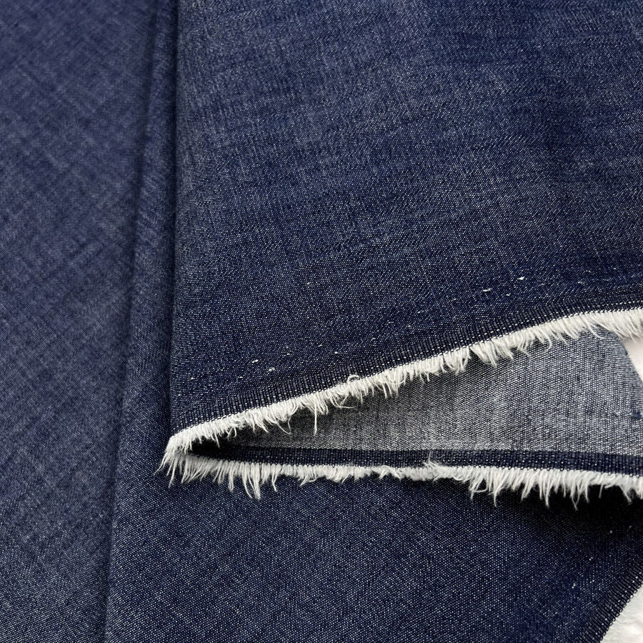 Como Moderno Denim Leonardo Cotton Elastane Blue Stretch Woven Fabric Fold