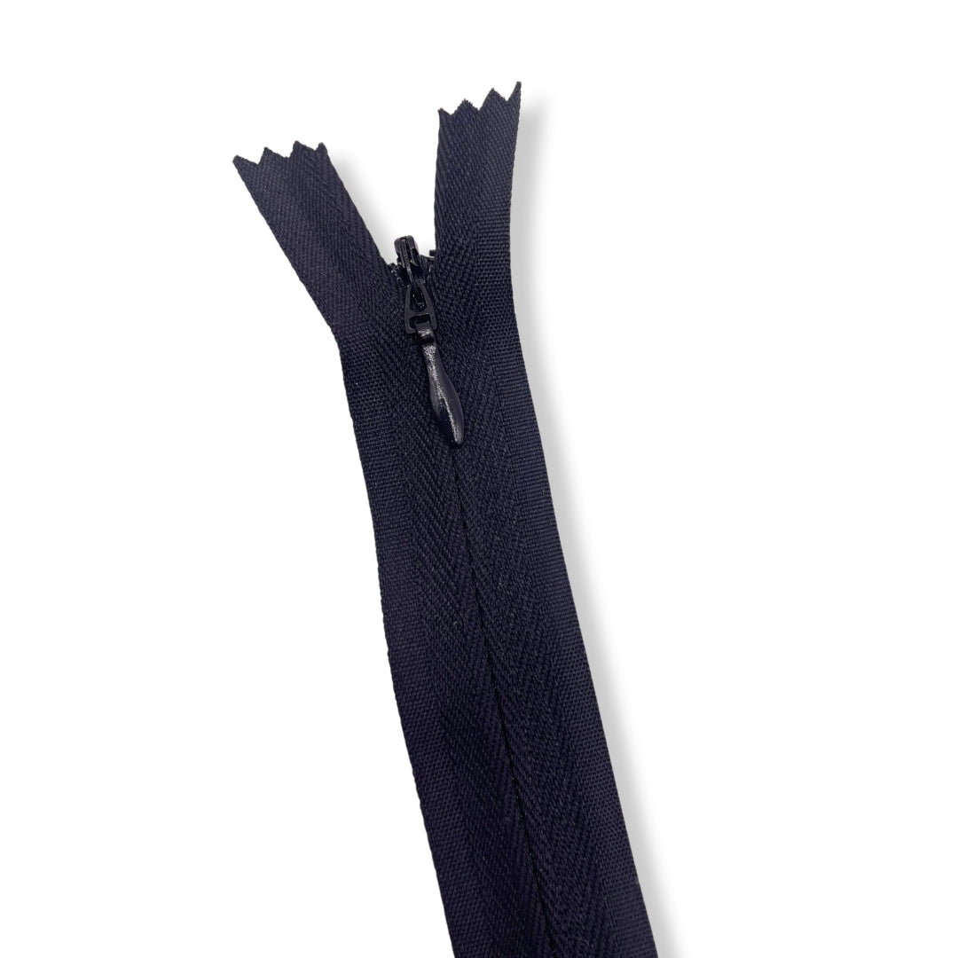 Concealed Nylon Zips Black