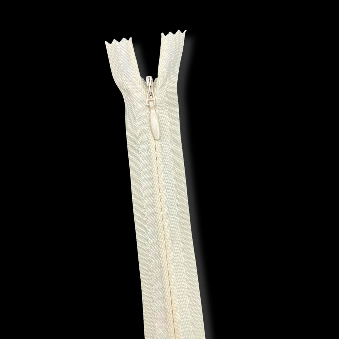 Concealed Nylon Zips Champagne