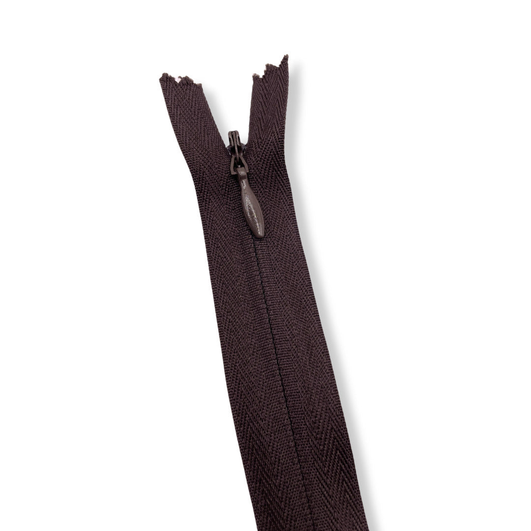 Concealed Nylon Zips Dark Brown