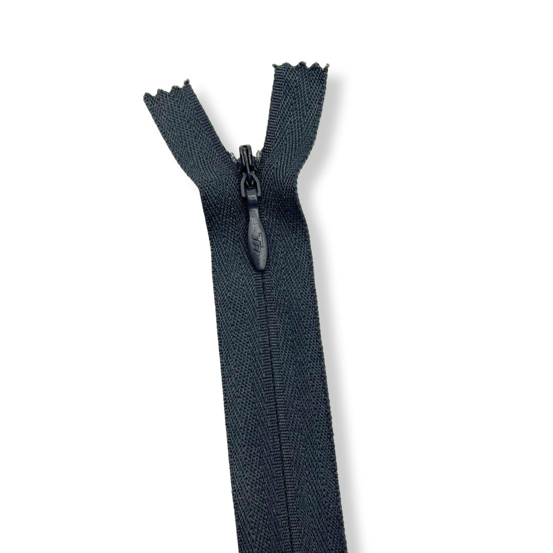 Concealed Nylon Zips Dark Grey