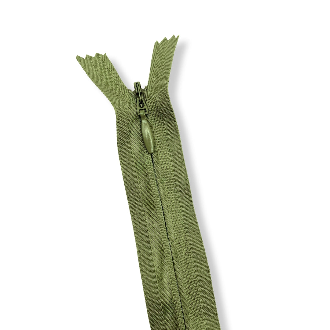 Concealed Nylon Zips Light Khaki