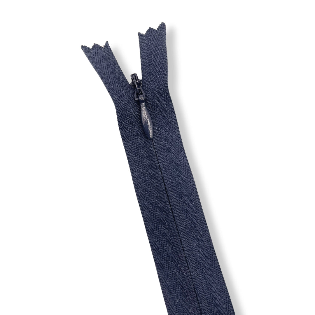 Concealed Nylon Zips Navy
