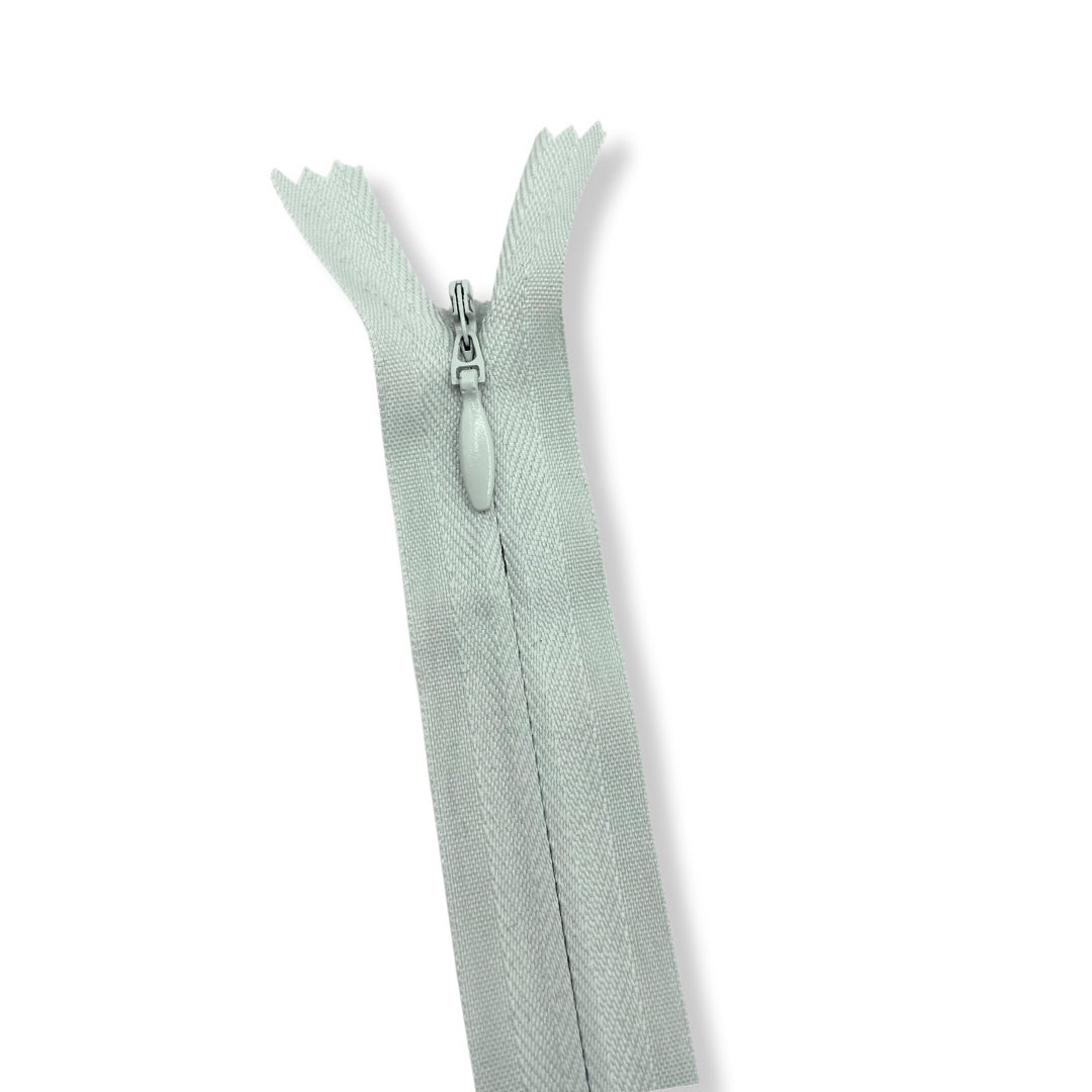 Concealed Nylon Zips Pale Grey