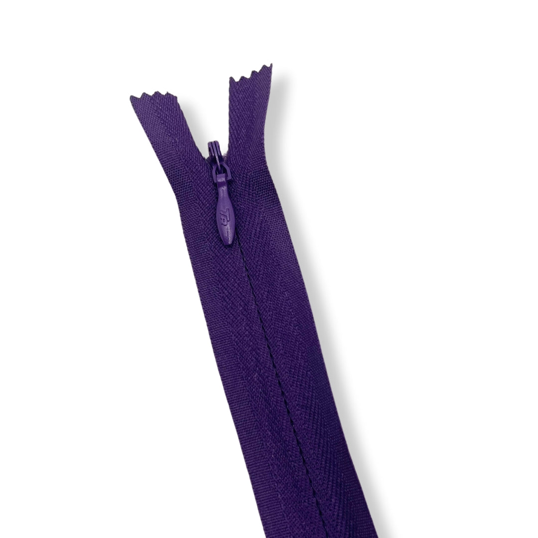 Concealed Nylon Zips Purple