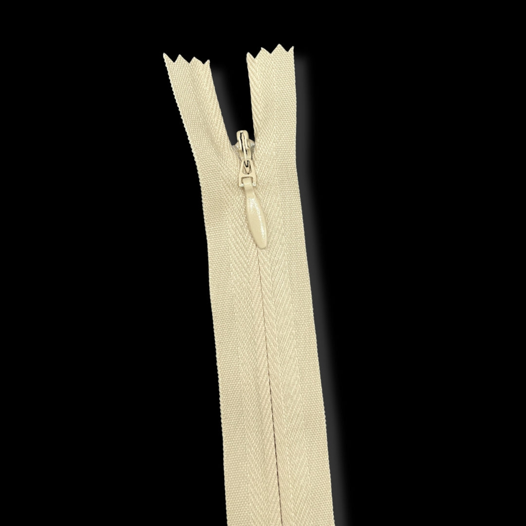 Concealed Nylon Zips Sand