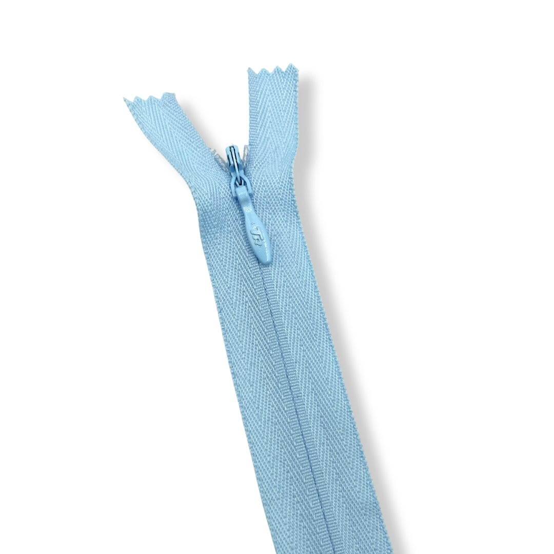 Concealed Nylon Zips Sky Blue