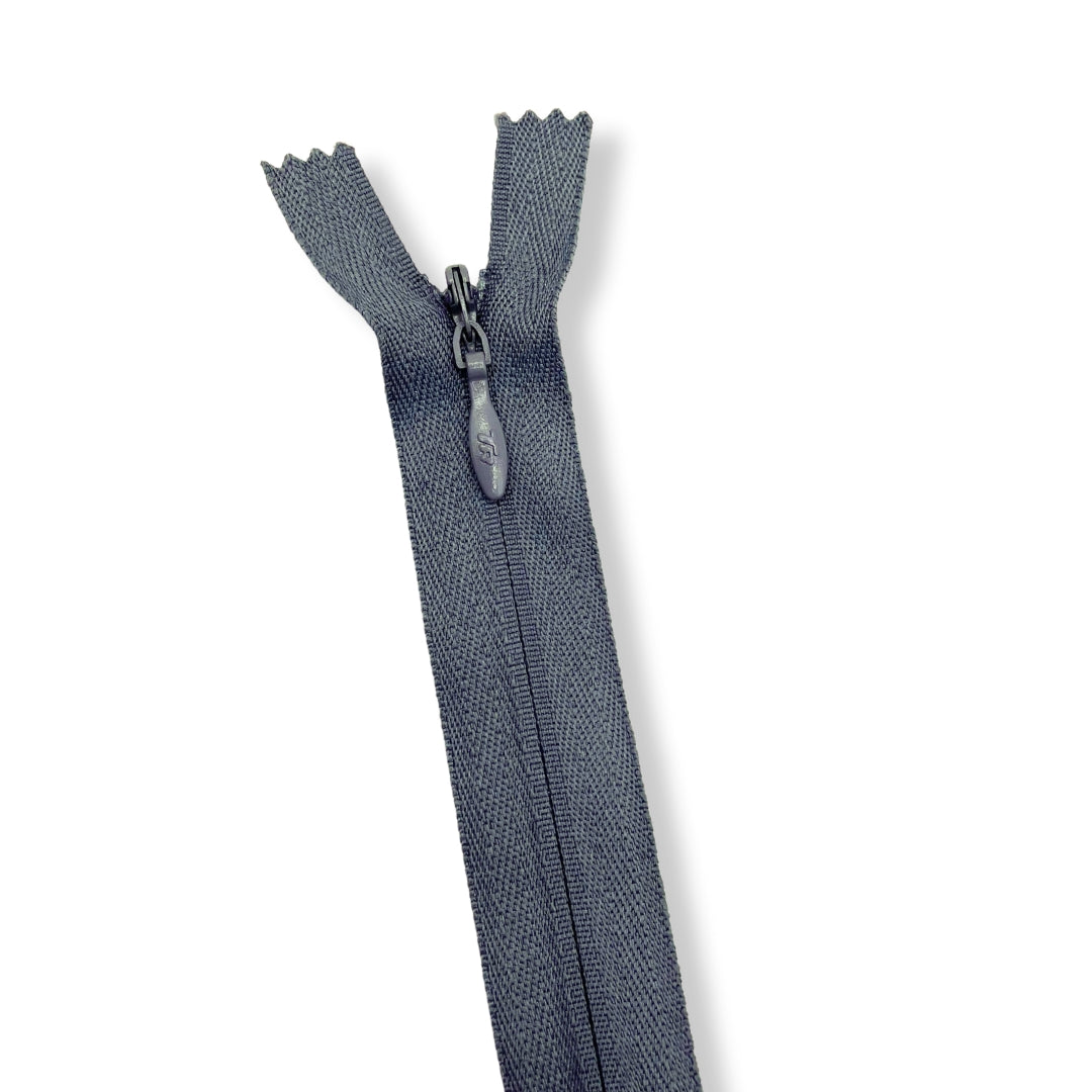 Concealed Nylon Zips Slate Grey