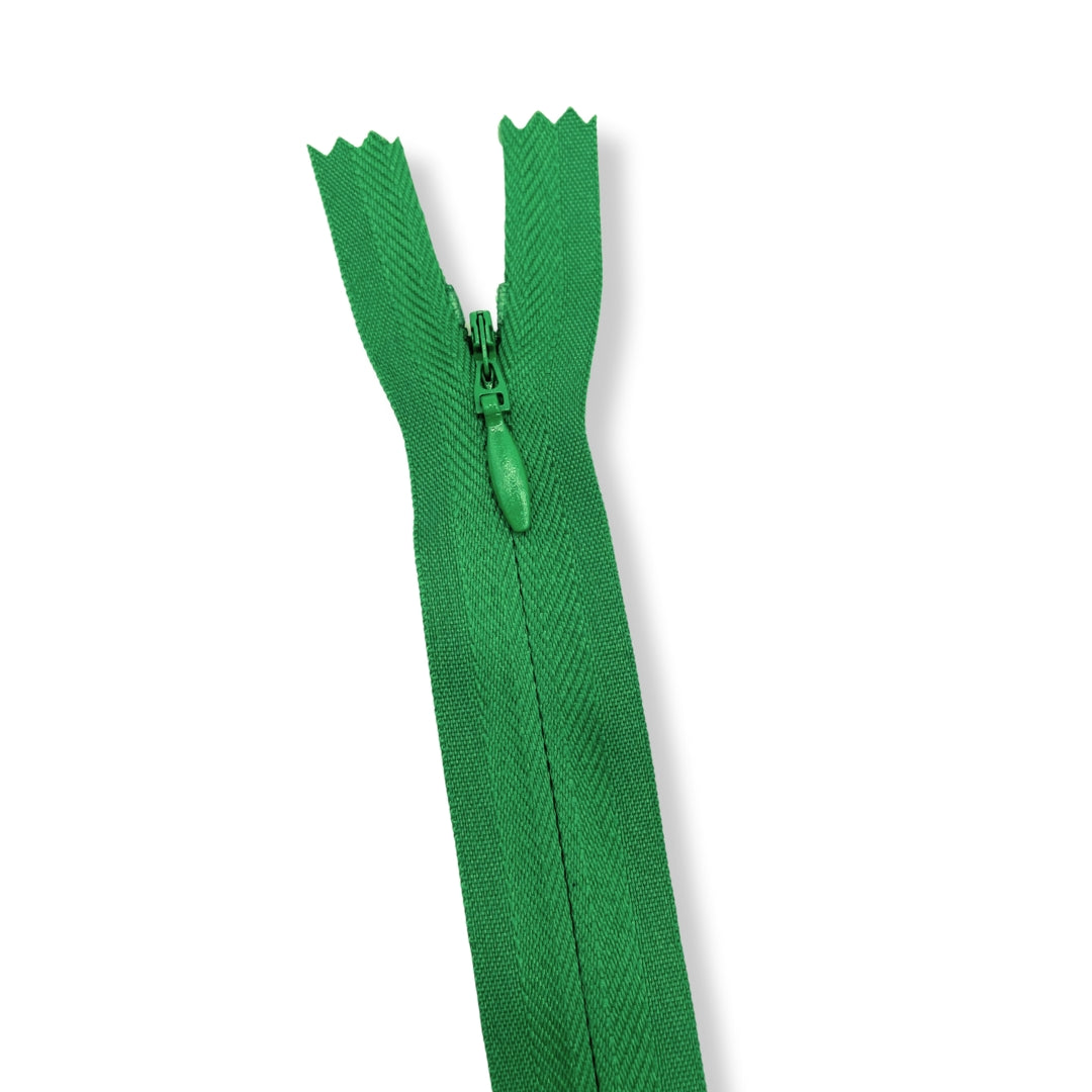Concealed Nylon Zips Spring Green