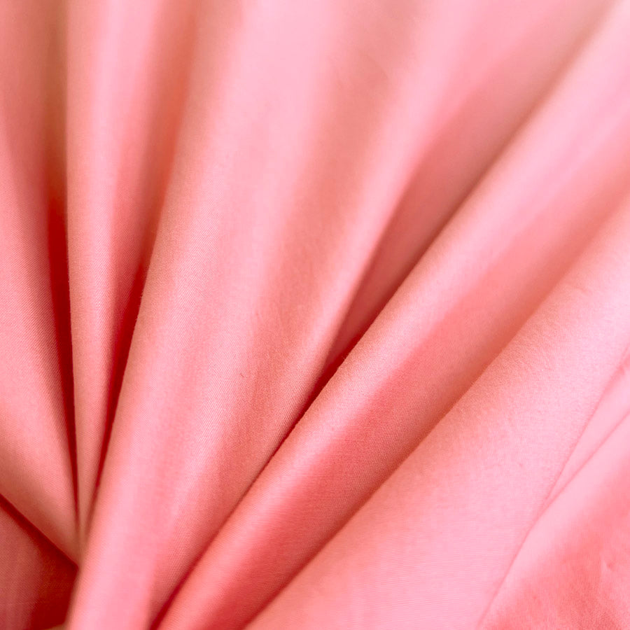Coral Pink Cotton Shirting Fabric Italian Punch Cu3