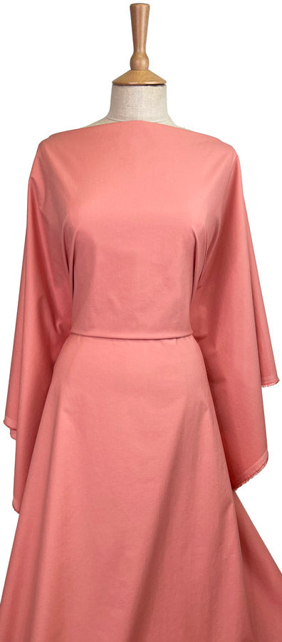 Coral Pink Cotton Shirting Fabric Italian Punch Dress