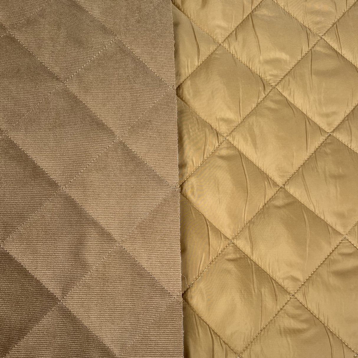 Corduroy Quilting Sand Polyester Wadded Diamond Coating Fabric