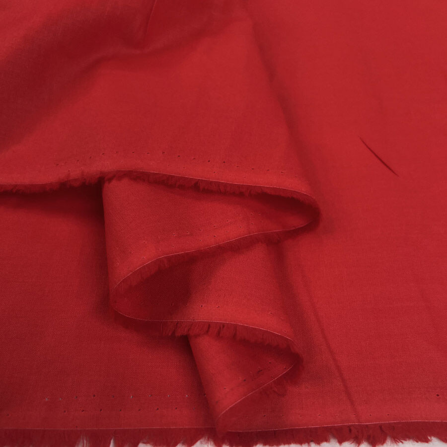 Core Range Cotton Lawn Crimson Combed Woven Plain Dress Fabric Fold