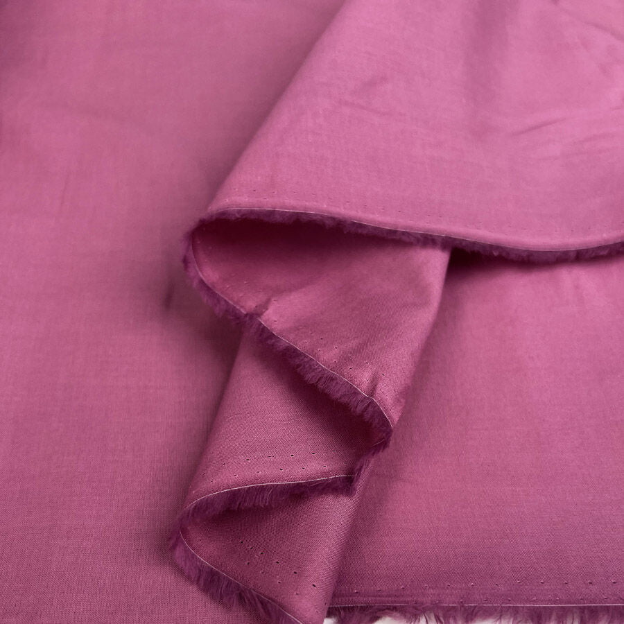 Core Range Cotton Lawn Dusky Pink Combed Woven Plain Dress Fabric Fold