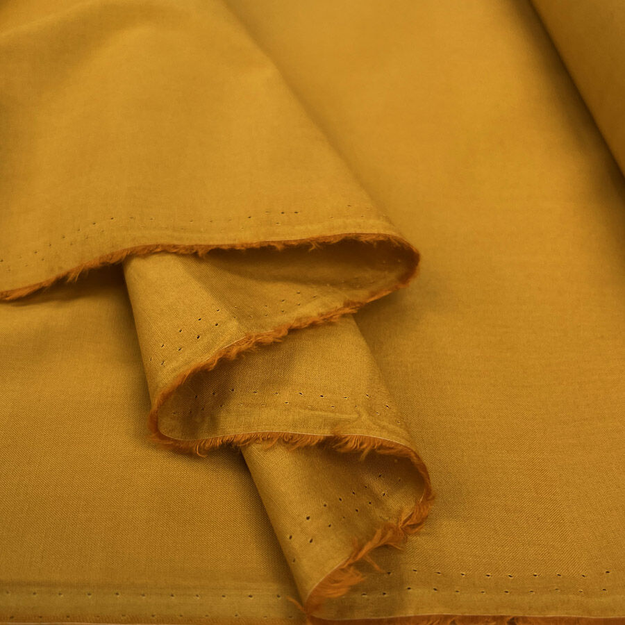 Core Range Cotton Lawn Marigold Combed Woven Plain Dress Fabric Fold