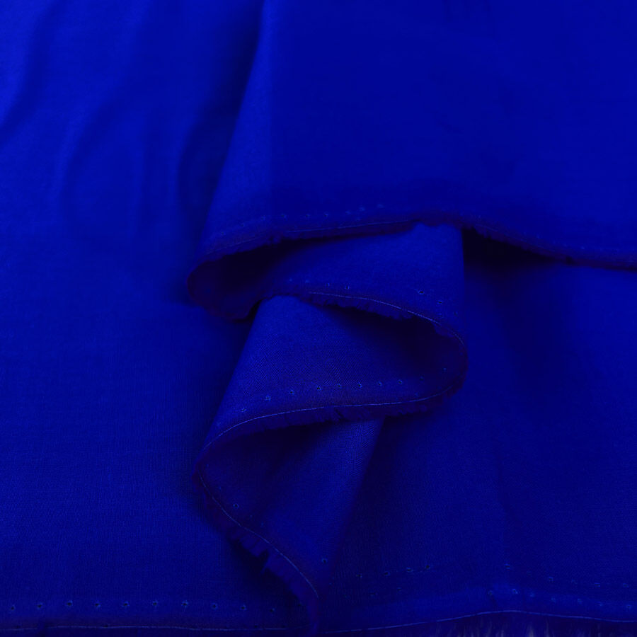 Core Range Cotton Lawn Sapphire Combed Woven Plain Dress Fabric Fold