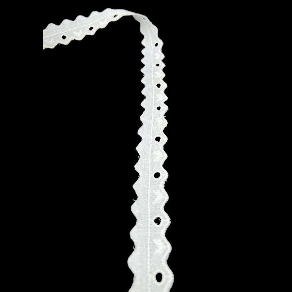 Cotton Austrian Broderie Anglaise Trim Polly 20mm Wide