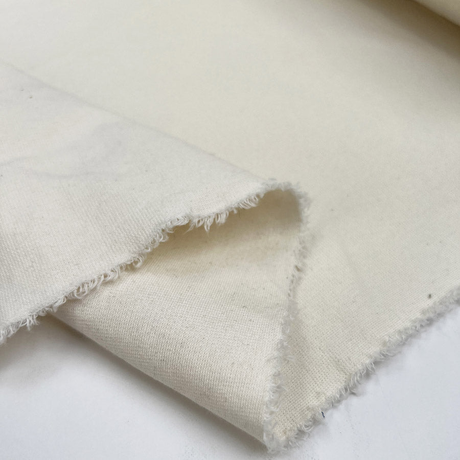 Cotton ponte cream elastane stretch drill knitted jersey fabric fold