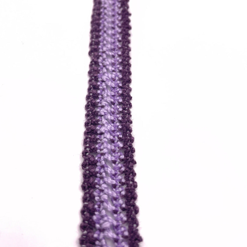 Crochet Stretch Lace Trim Purple