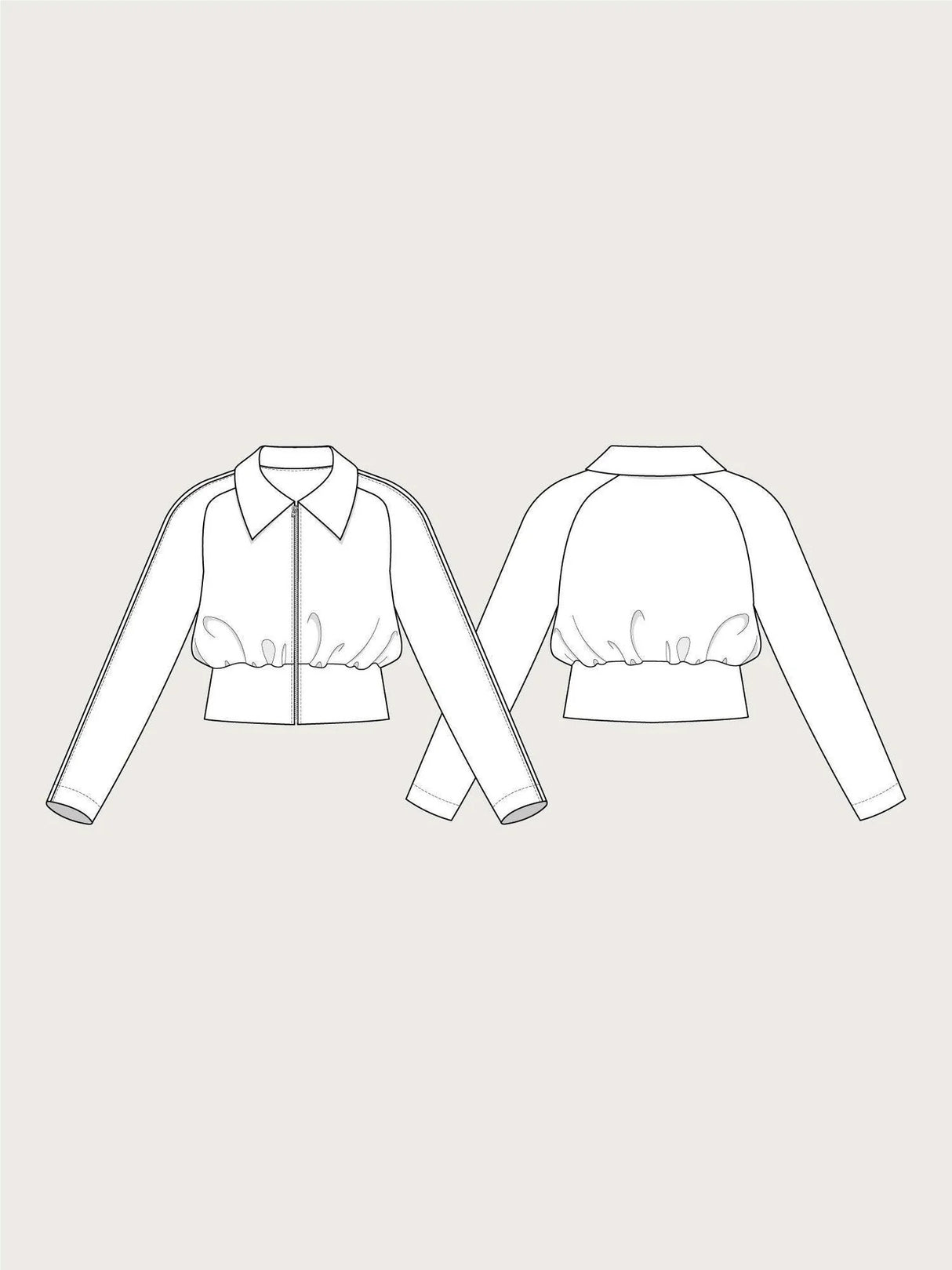 Cropped Jacket Pattern The Assembly Line Sketch