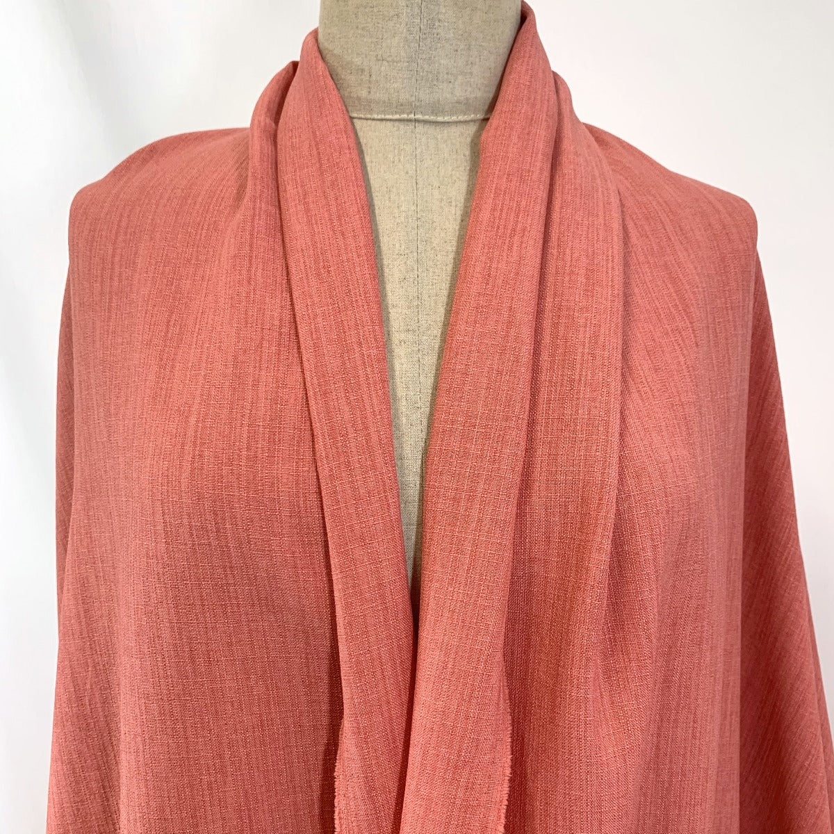 Cross Hatch Coral Linen Look Dress Fabric Jacket
