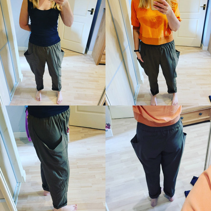 Customer Make By Kaye Linen Mix Forest Sew Liberated Arenite Pants July 2023