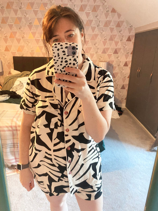 Customer Make By Sadie Viscose Challis Palmer Black Fabric Closet Core Patterns Carolyn Pyjamas August 2023
