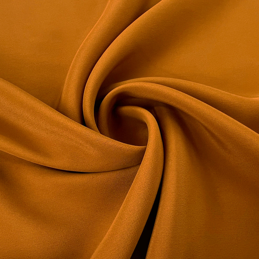 Danbury Crepe Bronze Acetate Polyester Silk Dress Fabric Twist
