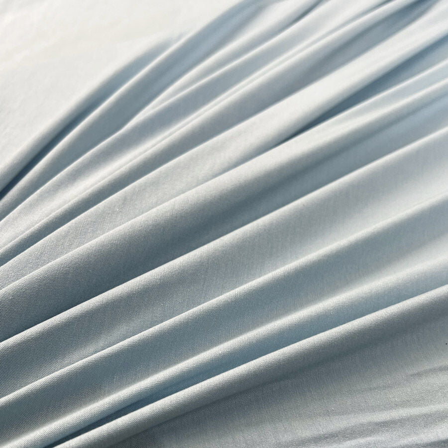 Do Not Touch Sky Blue Viscose Elastane Plain Knit Jersey Fabric