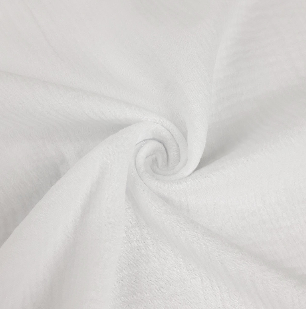 Double Gauze White Cotton Gauze Wrinkled Dress Fabric Close Up Fabric Photo